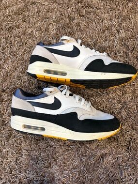 Size 9.5 - Nike Air Max 1 Athletic Department - Light Bone University Gold